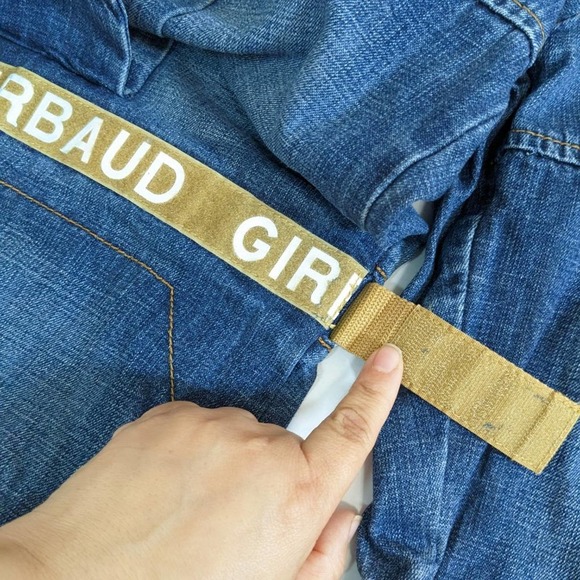 Marithe Francois Girbaud Blue Relaxed Jeans with Reflective Strips - Picture 12 of 16